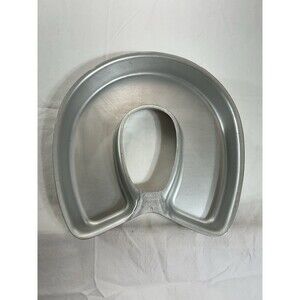 Wilton 1972 Cake Mold Pan Aluminum Baking Vintage Horseshoe  #502-3258